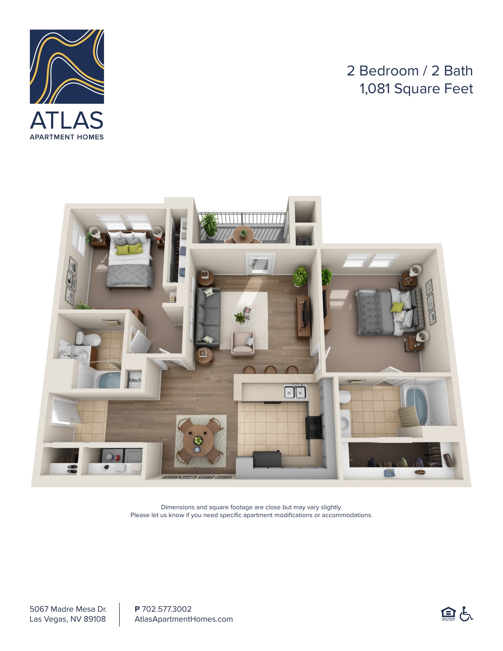 2 bedroom 2 bath 2 bedroom 2 bath Floor Plan 4
